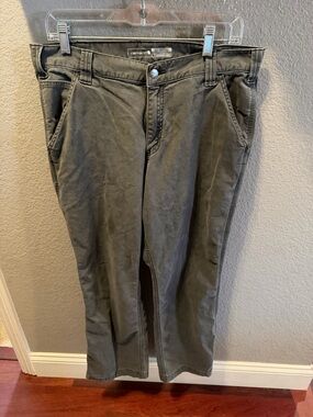 Carhartt relaxed fit work pants 34x30 gray, rugged flex canvas carpenter
